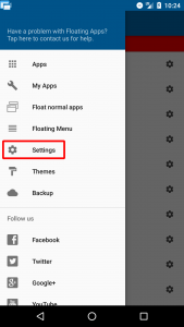 Floating Apps - Settings