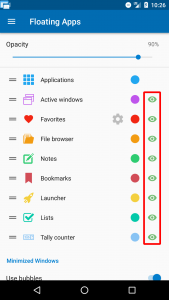 Configuring Floating Applications