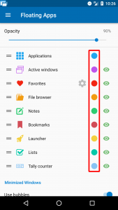 Configuring Floating Applications