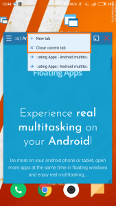 Floating Browser tabs