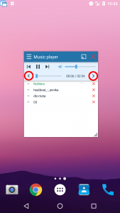 Floating music player