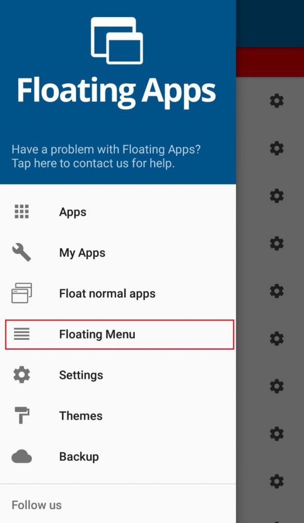 Getting started using Floating Menu Floating Apps