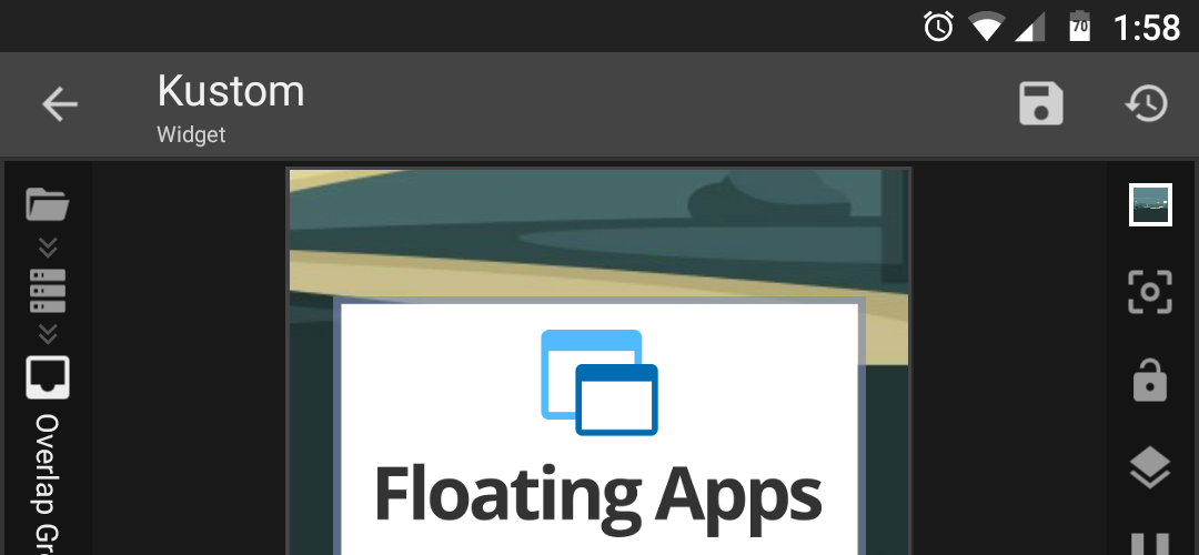 Kustom + Floating Apps - play nicely together!