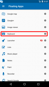 Floating Apps for Auto: Copy feature in the floating keyboard