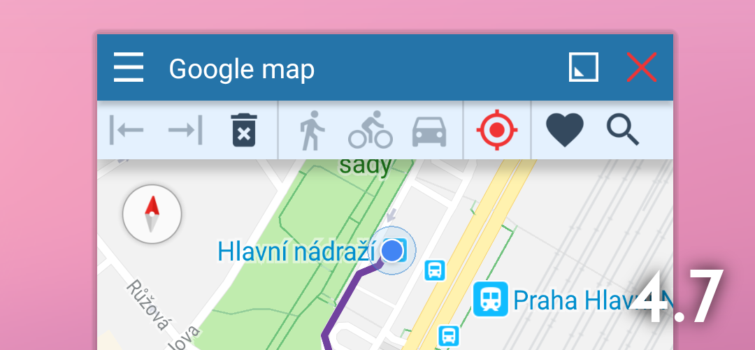 Floating Google Maps