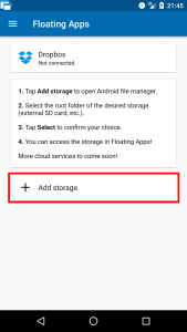 Floating Apps 4.7 - external SD cards, USB disks, cloud storages