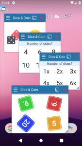 Floating Dice & Coin