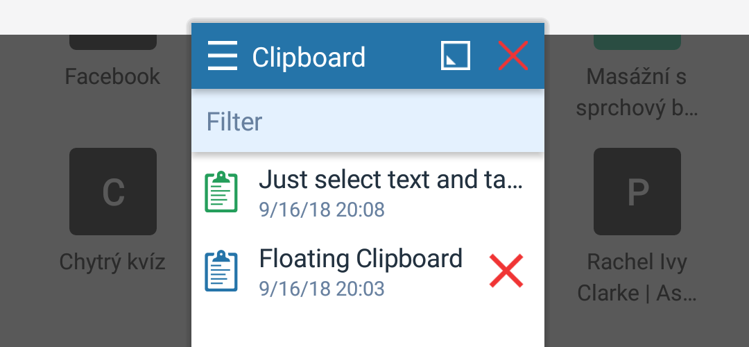 Floating Clipboard